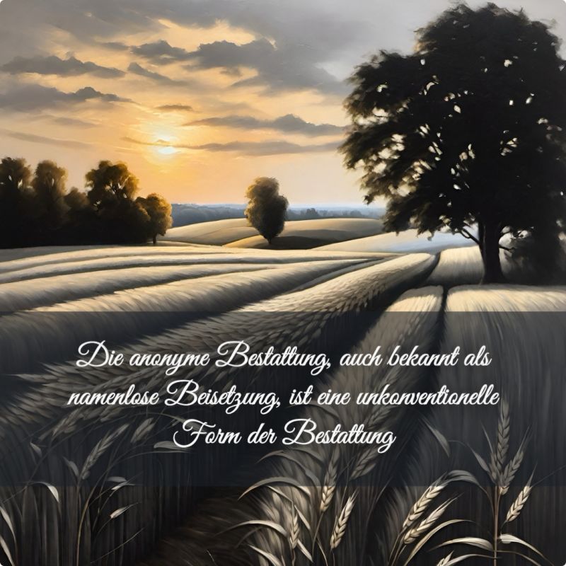  Anonyme Bestattung ganz ohne namentliche Kennzeichnung
